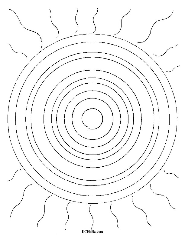 Geometric Circle Coloring Sheet - ECEkids