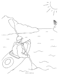 Kayak Coloring Page