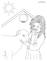 Girl with a Sheep