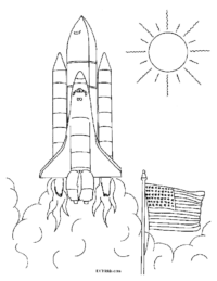 Space Shuttle Launch Coloring