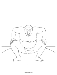 Sumo Wrestler Coloring Page