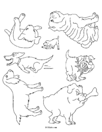 Dog Stencil Coloring Sheet