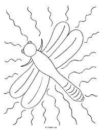 Dragonfly Pattern Coloring Page