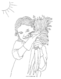 Garden Girl with Carrots
