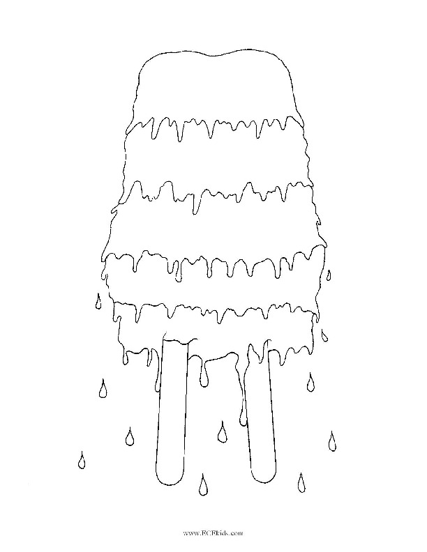 Popsicle Coloring Page - ECEkids