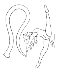 Streamer Dancing Coloring Page