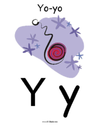 Letter Y Classroom Poster