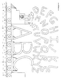Alphabet Train Coloriing Page