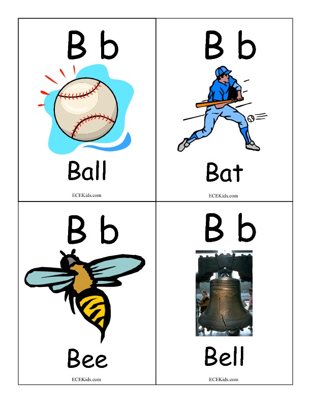 Letter-B-Word-Flashcards - ECEkids